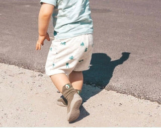 Organic Cotton Barefoot Sock Shoes – Play-Proof Comfort| Fruity Gripper Sock Shoes ozznekshoes Size: 6 - 12 Months Color: Rust