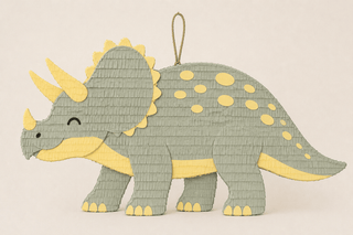 🦕 Triceratops Piñata – Handmade Sage Green Dinosaur Party Decoration for Dino Birthdays & Jurassic-Themed Celebrations Piñata mamaspinatas
