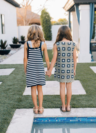 Mebie Baby Navy Stripe Knit Tank Dress | Baby Riddle