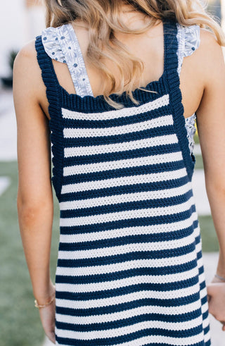 Mebie Baby Navy Stripe Knit Tank Dress | Baby Riddle