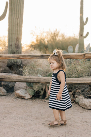 Mebie Baby Navy Stripe Knit Tank Dress | Baby Riddle
