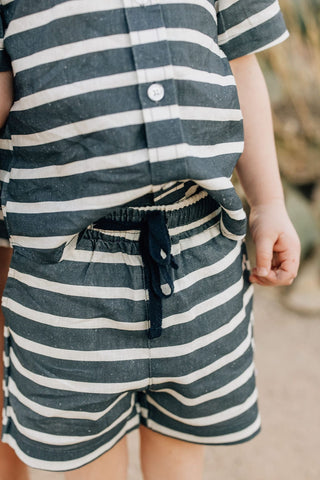 Mebie Baby Stripe Linen Cotton Shorts | Baby Riddle