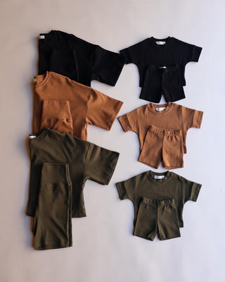 Kids Biker Short Set Baby & Toddler Outfits Axel and Rose Color: Black Size: Newborn