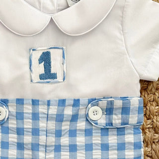 Collared First Birthday Jon Jon Jon Jon Seven Lantern Lane Size: 12M