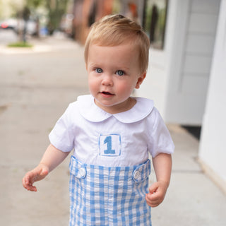 Collared First Birthday Jon Jon Jon Jon Seven Lantern Lane Size: 12M
