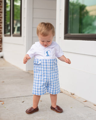 Collared First Birthday Jon Jon Jon Jon Seven Lantern Lane Size: 12M