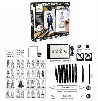 Manga - XL Rechargeable Led Light Pad - Create Your Manga Characters - 10y+ MANGA Speedy Monkey LLC
