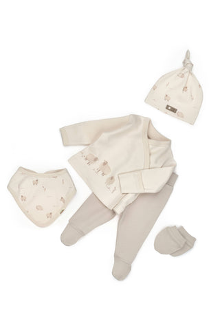 Little Lamb 5-Piece Organic Newborn Set 5 pcs newborn set Honey and Hive