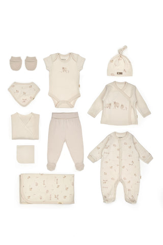 Little Lamb 10-Piece Organic Newborn Set 10 pcs newborn set Honey and Hive Size: 0-3M