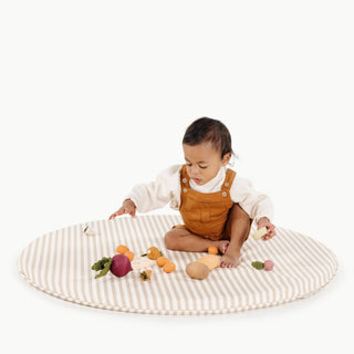 Wholesale Padded Mini Playmat Padded Mat Gathre Color: Cafe Stripe Shape: Circle