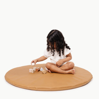 Wholesale Padded Mini Playmat Padded Mat Gathre Color: Camel Shape: Circle
