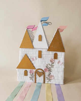 🏰 Enchanted Castle Piñata – Handmade Princess Party Decoration, Candy Holder Piñata mamaspinatas