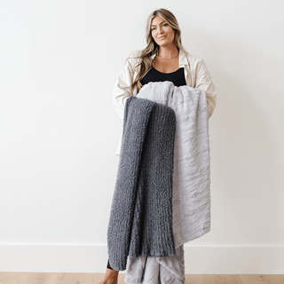 Ribbed Bamboni® Throw Blankets Saranoni Color: Cameo