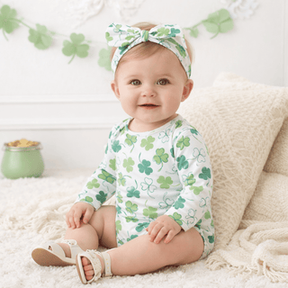 Shamrock Baby Bodysuit - Soft Bamboo Irish Charm Bodysuits Tesa Babe Size: 0-3M