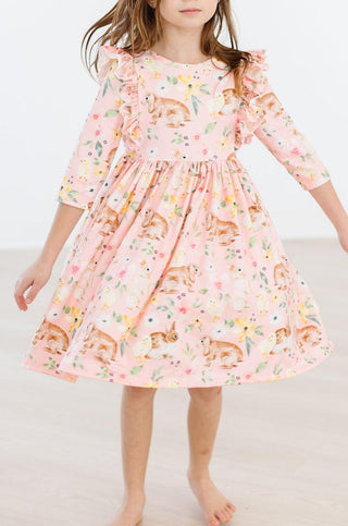 Chicks & Bunnies Ruffle Twirl Dress Twirl Ruffle Dress 3/4 Mila & Rose ® Size: 6-12M