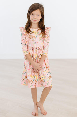 Chicks & Bunnies Ruffle Twirl Dress Twirl Ruffle Dress 3/4 Mila & Rose ® Size: 6-12M