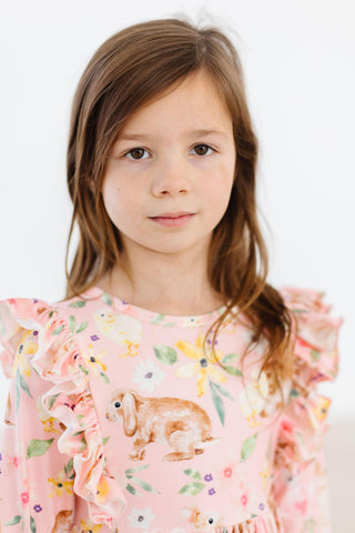 Chicks & Bunnies Ruffle Twirl Dress Twirl Ruffle Dress 3/4 Mila & Rose ® Size: 6-12M