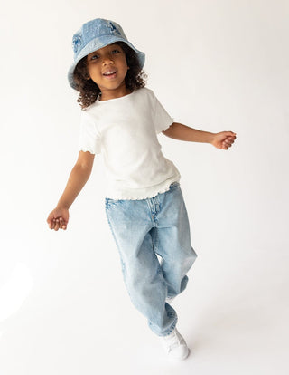 Child of God Denim Kids Bucket Hat
