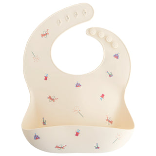 Silicone Baby BibSilicone BibMushieColor: Smiley Face
