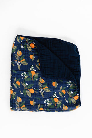 Clementine Kids Girl's Quilt Blanket - Orange Blossom
