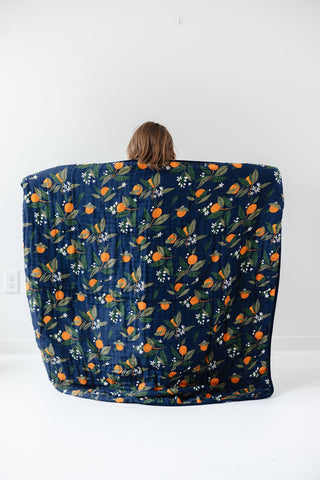 Clementine Kids Girl's Quilt Blanket - Orange Blossom