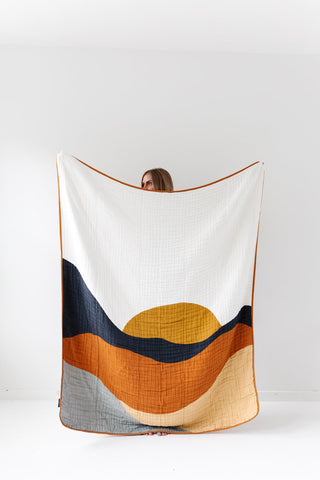 Clementine Kids Large Throw Blanket - Sunset