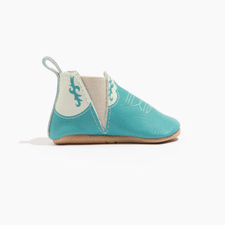Turquoise Cowboy Chelsea Boot Baby Shoe Chelsea Boot Freshly Picked Style: Soft Sole Size: 1
