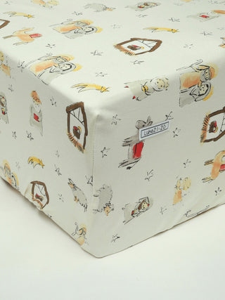 Away in a Manger Bedsheet Cotton Bedsheet Holy Pals Size: Crib