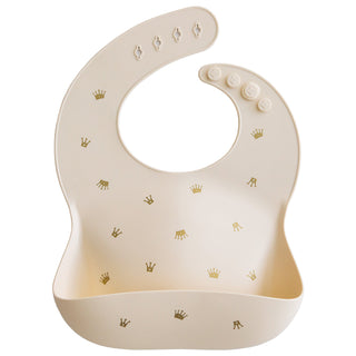 Silicone Baby BibSilicone BibMushieColor: Crowns