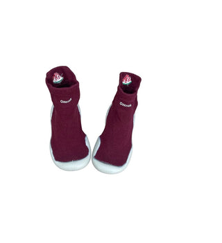 Organic Cotton Barefoot Sock Shoes – Play-Proof Comfort| Fruity Gripper Sock Shoes ozznekshoes Size: 6 - 12 Months Color: Rust