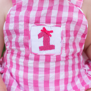 Hot Pink First Birthday Bubble Girl Bubble Seven Lantern Lane Size: 12M