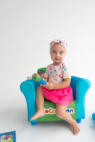 Dream Big Little Co x CoComelon Alphabet Dream Tutu Short Sleeve Bodysuit DressThe Dream Tutu Bodysuit DressDREAM BIG LITTLE COSize: 0-3M