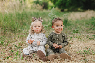Floral Long Sleeve Button RomperMebie BabySize: 0-3