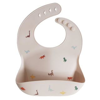 Silicone Baby BibSilicone BibMushieColor: Dinosaurs