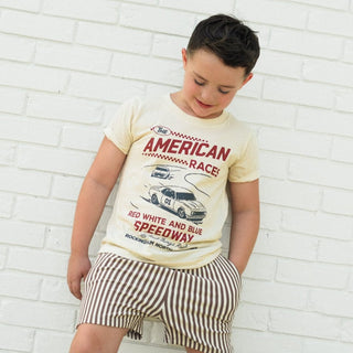 The All American Races Tee - CreamT-ShirtLITTLE RAD THINGSSize: 12/18M