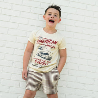 The All American Races Tee - CreamT-ShirtLITTLE RAD THINGSSize: 12/18M