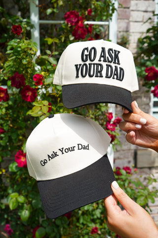 Go Ask Your Dad. Vintage Trucker Hat Hat KenzKustomz Color: Black - Classic