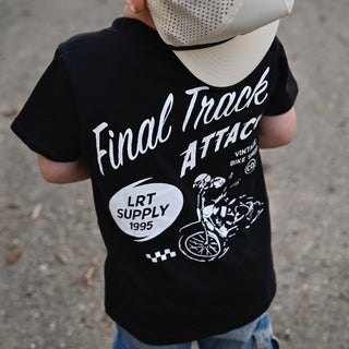Final Track Attack Tee - BlackT-ShirtLITTLE RAD THINGSSize: 12/18M