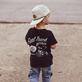 Final Track Attack Tee - BlackT-ShirtLITTLE RAD THINGSSize: 12/18M
