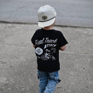 Final Track Attack Tee - BlackT-ShirtLITTLE RAD THINGSSize: 12/18M