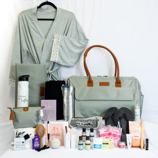 Pre-packed Hospital Birth Bag: "Fully Prepared"Birth BagsBaby BoldlyColor: Agreeable GrayShower Sandal Size: S(5-6)