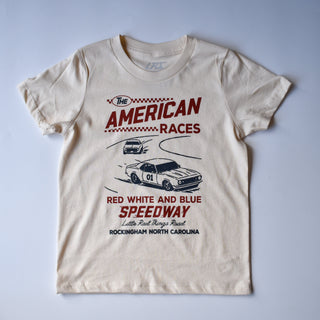 The All American Races Tee - CreamT-ShirtLITTLE RAD THINGSSize: 12/18M