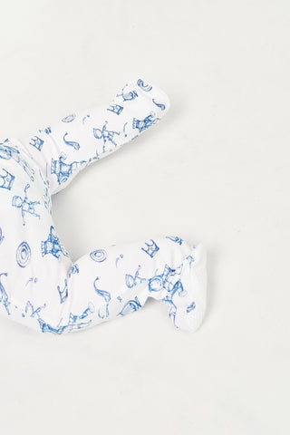 David & Goliath Blue PJ Footed Onesie CottonOnesieHoly PalsSize: 00-03M