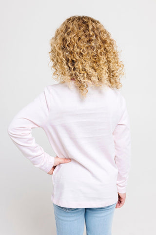 Pink Prayer Pocket Cotton Long Sleeve T-Shirt T-Shirt Holy Pals Size: 02