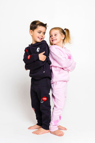 No Greater Love Pink Cotton Fleece Jogger Jogger Holy Pals Size: 02