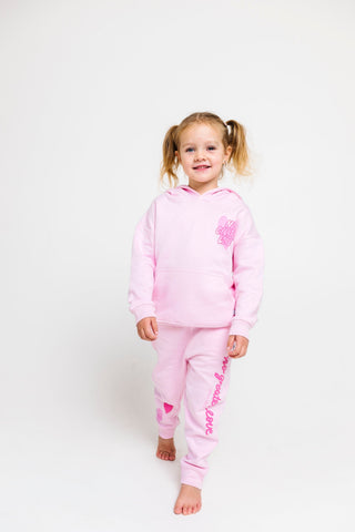 No Greater Love Pink Cotton Fleece Jogger Jogger Holy Pals Size: 02