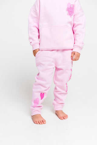 No Greater Love Pink Cotton Fleece Jogger Jogger Holy Pals Size: 02