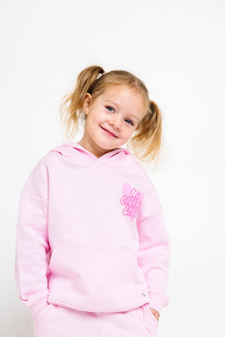No Greater Love Pink Cotton Fleece Hoodie Sweater Holy Pals Size: 02