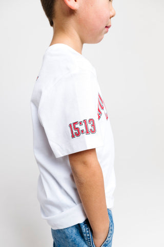 No Greater Love White Cotton Short Sleeve T-Shirt T-Shirt Holy Pals Size: 02