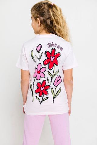 No Greater Love Pink Cotton Short Sleeve T-Shirt T-Shirt Holy Pals Size: 02